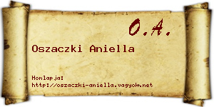 Oszaczki Aniella névjegykártya